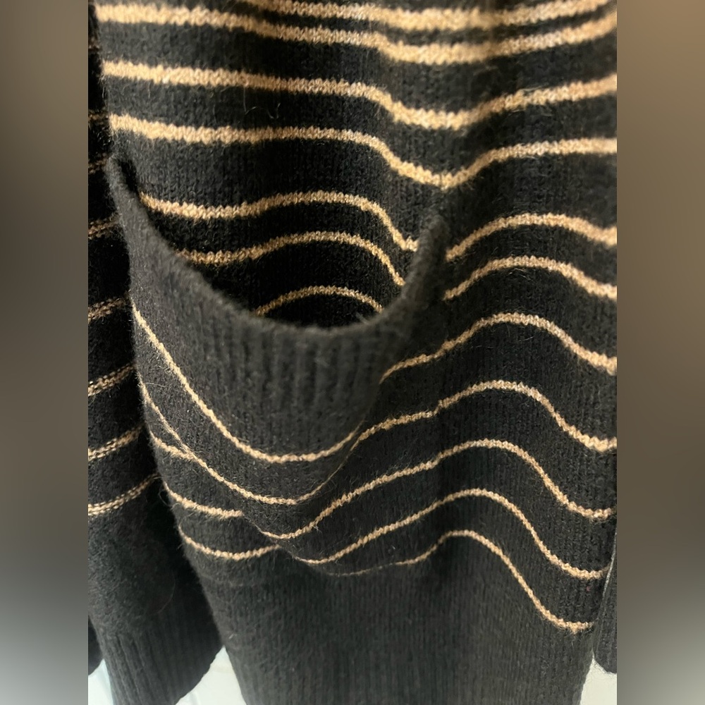 KEREN HART Brown and Black Striped Cardigan with Pockets New with Tags - Picture 4 of 5